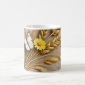 Vielen Dank Handgezeichnete Wildblumen, Weizenhalm Kaffeetasse (Mittel)
