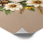 Vielen Dank Handgezeichnete Wildblumen, Weizenhalm Poster (Ecke)