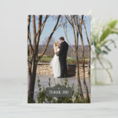 Vielen Dank, handlich gezeichnet graues, benutzerd Dankeskarte (Stehend Vorderseite)