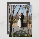 Vielen Dank, handlich gezeichnet graues, benutzerd Dankeskarte (Vorne/Hinten)