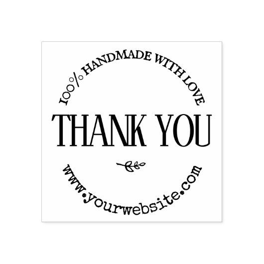 Vielen Dank Handmade Business Website Runde Vintag Gummistempel (Prägung)