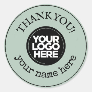 Vielen Dank Handmade Minimalistisch Business Logo  Runder Aufkleber