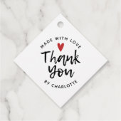 Vielen Dank, Handmade mit Liebe Geschenkanhänger (Rückseite)