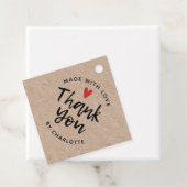 Vielen Dank Handmade mit Liebe Rustic Kraft Geschenkanhänger (Beispiel)