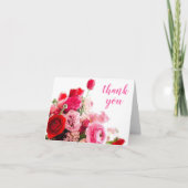 Vielen Dank Handschrift Watercolor Rose Vorlage (Vorderseite)