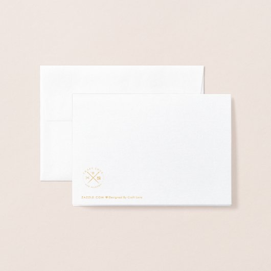 Vielen Dank ・ Handwerkskunst Sticken Streifen Folienkarte (Rückseite mit Umschlag)