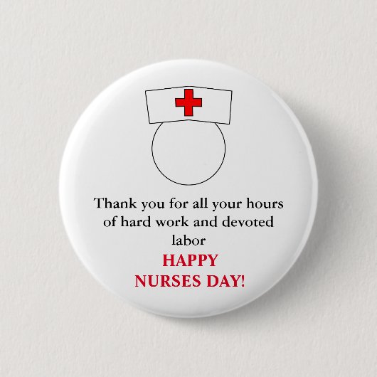 Vielen Dank & Happy Nurses Day Button (Vorderseite)