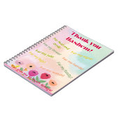 Vielen Dank Hashem, herzliche Dankbarkeit Notizbuc Notizblock (Linke Seite)