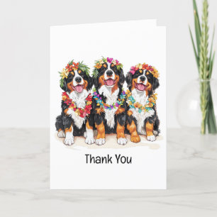Vielen Dank Hawaiian Bernese Mountain Hunde Dankeskarte