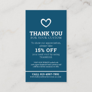 Vielen Dank, Health Foto Promo wiederholen blau Visitenkarte