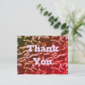 Vielen Dank, hellrosa, gepflasterte Folie Abstrakt Postkarte (Stehend Vorderseite)