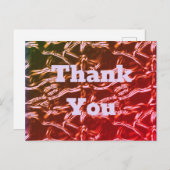 Vielen Dank, hellrosa, gepflasterte Folie Abstrakt Postkarte (Vorne/Hinten)