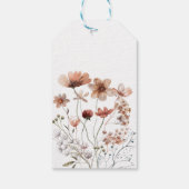 Vielen Dank Herbst Wildblumen Babydusche Geschenkanhänger (Rückseite)