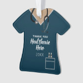 Vielen Dank, Hero Blue Scrub Custom Ornament (Vorderseite)