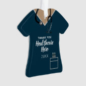 Vielen Dank, Hero Blue Scrub Custom Ornament (Vorderseite)