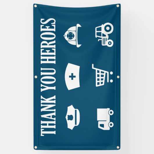 Vielen Dank Heroes | First Responder Banner (Vertikal)