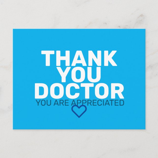 Vielen Dank, Herr Doktor: Sie werden geschätzt Postkarte (Vorderseite)
