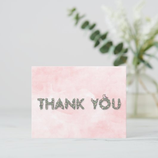 Vielen Dank, Herr Floral Postkarte (Stehend Vorderseite)