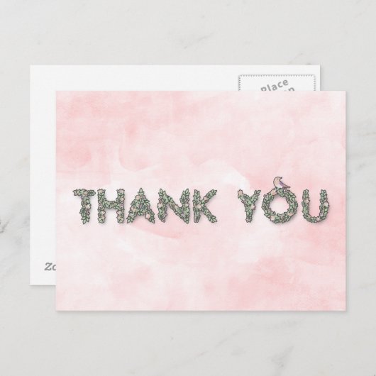 Vielen Dank, Herr Floral Postkarte (Vorne/Hinten)