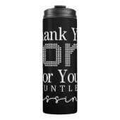 Vielen Dank, Herr für Ihren Segen Thermosbecher (Vorderseite)