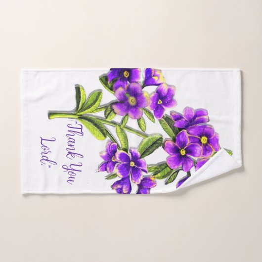 Vielen Dank Herr (Lila Stiefmütterchen) Badhandtuch Set (Handtuch)