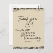 Vielen Dank, Herr mit Psalms Bible Verse Postkarte (Vorne/Hinten)
