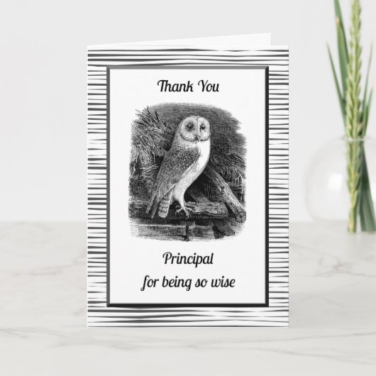 Vielen Dank, Herr Principal, dass Sie so klug sind Dankeskarte (Vorderseite)