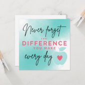 Vielen Dank, Herr Principal, vielen Dank Lehrerkar Karte (Vorderseite/Rückseite Beispiel)