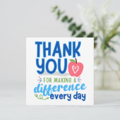 Vielen Dank, Herr Principal, vielen Dank Lehrerkar Karte (Stehend Vorderseite)