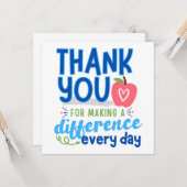 Vielen Dank, Herr Principal, vielen Dank Lehrerkar Karte (Vorderseite/Rückseite Beispiel)