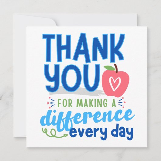 Vielen Dank, Herr Principal, vielen Dank Lehrerkar Karte (Vorderseite)