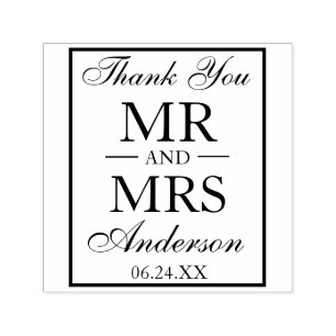 Vielen Dank, Herr und Frau Hochzeit. Permastempel