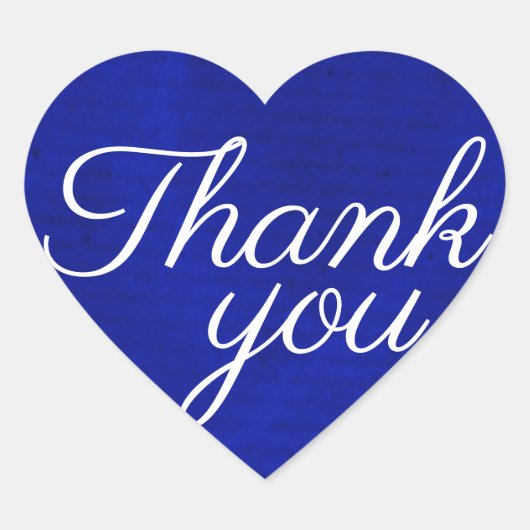 Vielen Dank Herz-Aufkleber (Vorderseite)