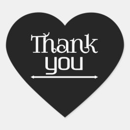 Vielen Dank Herz-Aufkleber
