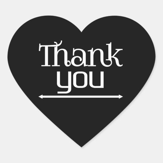 Vielen Dank Herz-Aufkleber (Vorderseite)
