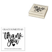 Vielen Dank Herz Bauer Marktname hinzufügen Gummistempel (Stempel)