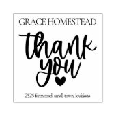 Vielen Dank Herz Bauer Marktname hinzufügen Gummistempel (Prägung)