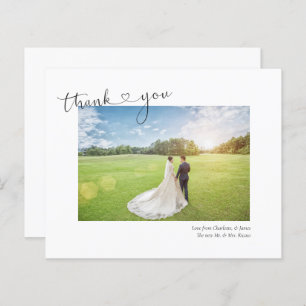 Vielen Dank Herz Foto Personalisiert Wedding Card