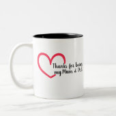 Vielen Dank, Herz | Zweifarbige Tasse (Links)