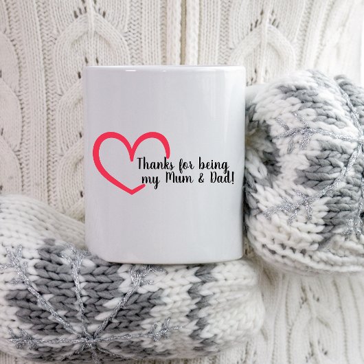 Vielen Dank, Herz | Zweifarbige Tasse