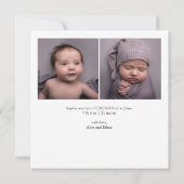 Vielen Dank Herzklopfen Foto Ankündigung (Rückseite)