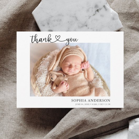 Vielen Dank Herzklopfen Foto Ankündigung