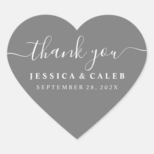 Vielen Dank Herzklopfen Herz-Aufkleber (Vorderseite)