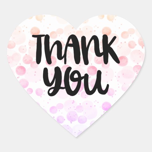 Vielen Dank Herzklopfen Pastell Aufkleber (Vorderseite)