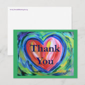 Vielen Dank Herzkunst Postcard Postkarte (Vorne/Hinten)