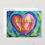 Vielen Dank Herzkunst Postcard Postkarte (Vorne/Hinten)