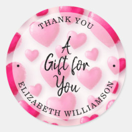 Vielen Dank Herzlichen Dank Runder Aufkleber