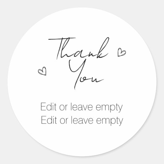 Vielen Dank Herzlichen Glückwunsch Runder Aufkleber (Vorderseite)