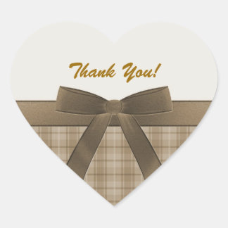 Vielen Dank Herzprägung Herz-Aufkleber