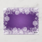 Vielen Dank Hinweis Baby Dusche Night Sparkle Lila Postkarte (Rückseite)